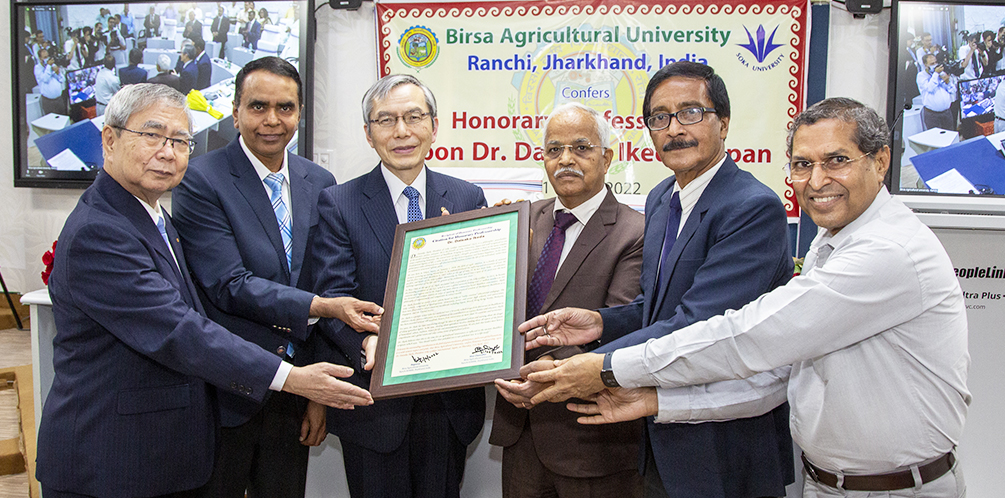 Conferral of Honorary Professorship on President Daisaku Ikeda by Birsa Agricultural University (BAU), Ranchi