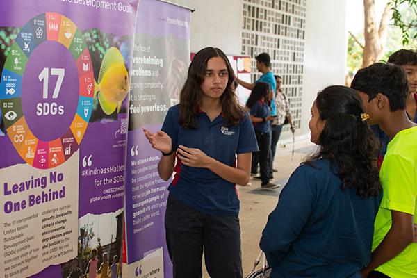 Students learn about the role of sustainability, in Vidyashilp Academy Bengaluru