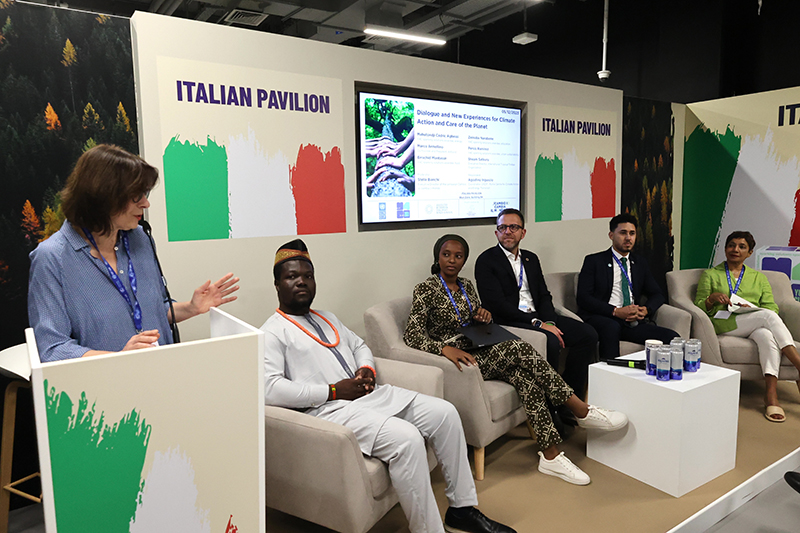  Ms. Stella Bianchi, SGI Italy (first from left), at a side event at COP28, Dubai, UAE